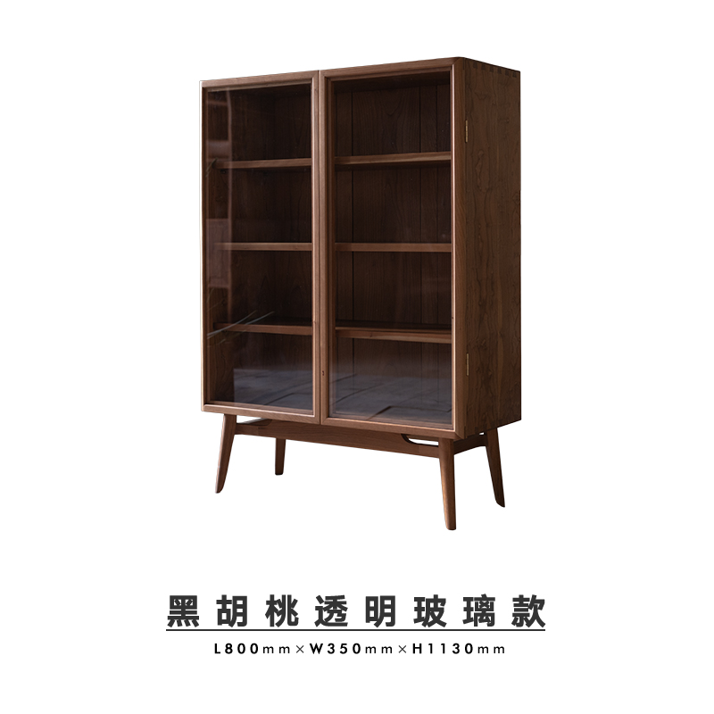 Modelo de vidrio transparente de nogal negro norteamericano.