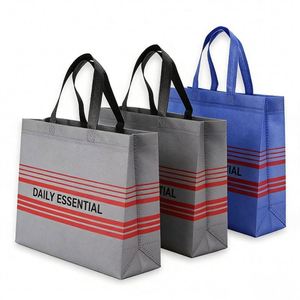 Logo Eco Friendly Large Big Folding Ultrasonic Rpet Non Woven Shopping Bags Custom Promotional <b>Gifts</b> - Product Image 1