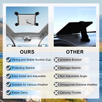Support de fixation Starlink Mini en ABS et métal, réglable, à 4 ventouses, antichoc, pour voiture, kit de fixation robuste pour fenêtre de camping-car, OEM ODM