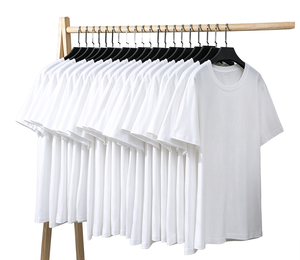 T-shirt unisexe en coton à col rond, couleur unie, manches courtes, coupe classique, jersey décontracté, 220g, respirant, toutes saisons - Product Image 5