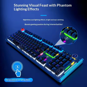 Clavier mécanique de jeu de haute qualité, nouveau style punk, pour ordinateur, idéal pour la maison - Product Image 2