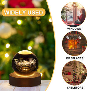 <span class=keywords><strong>2023</strong></span> nouvelles ventes chaudes boule de cristal lumineuse décoration système solaire Led veilleuses bureau maison déco - Product Image 4