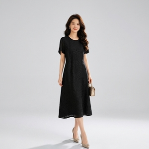 Productos de Gran Venta Verano 2026: Vestido Plisado de Manga Corta con Textura Floral 3D, Estilo Miyake, Alta Elasticidad, Talla Única para Mujer - Product Image 3