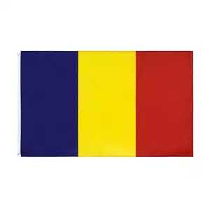 批发定制标志罗马尼亚蓝色黄色红旗横幅