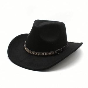 Sombrero de Vaquero Estilo Jazz Vintage para Otoño e Invierno, Sombrero de Fieltro para Hombre y Mujer - Product Image 1
