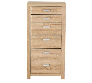 Meuble de rangement classique d'intérieur de luxe en panneaux de particules, <span class=keywords><strong>commode</strong></span> haute à <span class=keywords><strong>6</strong></span> <span class=keywords><strong>tiroirs</strong></span> en bois pour chambre à coucher - Product Image 1