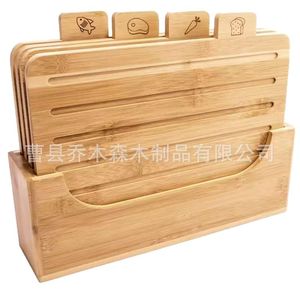 Bamboo Categorized Cutting Board <b>Set</b> Anti Bacterial Rectangle For Kitchen Use - Product Image 5