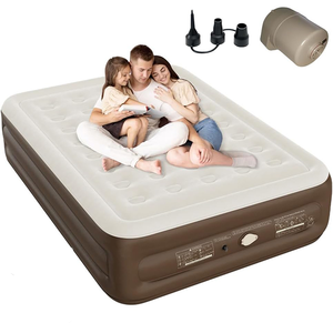 Giảm giá khuyến mãi Vua Kích thước Inflatable giường không khí nệm với được xây dựng trong bơm gấp giường không khí - Product Image 2