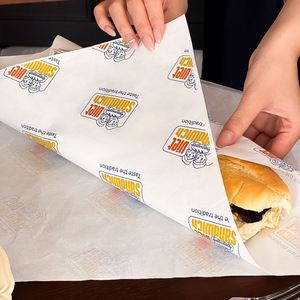Custom Disposable <b>Greaseproof</b> Waterproof PE Coated Food Wrapping <b>Paper</b> for Burger and Sandwich Packaging - Product Image 4