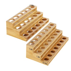 Bamboo Essential Oil <b>Display</b> <b>Rack</b> 3 Tier Natural Wood Color Makeup Storage Desktop Organizer - Product Image 5