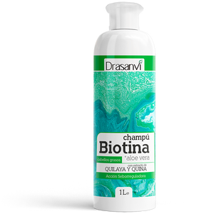 Champú Drasanvi 1000 ml para Cabello Graso con Biotina, Aloe Vera, Vegano, Anticaspa, Antiencrespamiento, Sin Enjuague, con Aceite de Árbol de Té, Suavizante y Limpiador - Product Image 1