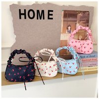 Sacs à bandoulière en toile, sacs à main multi-poches pour filles, sacs messager pour téléphone avec imprimé floral et nœud, pour clés et téléphone