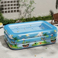 Großer aufblasbarer PVC-Pool für Familien Verdickter Kunststoff für den Heim-oder Außenbereich Baby-und Säuglings freundlich