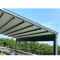 Systèmes de gazebo en PVC automatique à ouverture extérieure avec télécommande Auvent de terrasse de garage en métal Toits rétractables