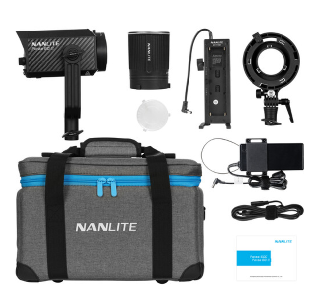 Nanlite Forza 60 II Daylight / 60B II Bi-Color LED Light FM Mount Bowens Adapter for Film Broadcast Video Nanlite Forza 60b Ii
