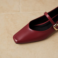 Chaussures pour femmes Cialisa en cuir véritable de haute qualité, nouvelles ballerines 2026, confortables, talons bas, bout carré, chaussures Mary Jane, tailles 42