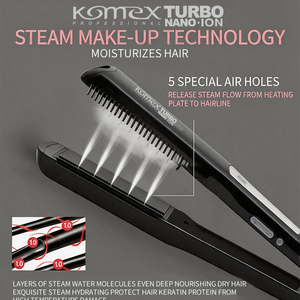 <span class=keywords><strong>Brosse</strong></span> lissante à vapeur ionique avec revêtement en tourmaline, peigne à vapeur rapide, <span class=keywords><strong>lisseur</strong></span> à vapeur numérique avec écran LCD - Product Image 3
