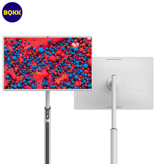 Incell Smart TV 32 Inch 1080P TV on Wheels IPS Wifi 6 Android OS Rotatable Monitor with Incell Touch Screen Smart TV