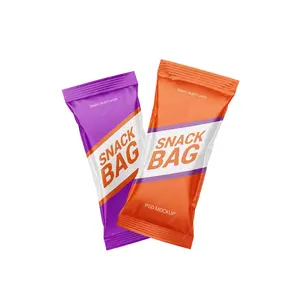 3-Side Sealed Smell-Proof Digital Printing Plastic Bags 1-9 Colors Mylar Snack Packaging for Protein Bar Chocolate