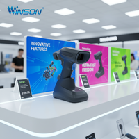 Lecteur de codes-barres sans fil le plus populaire pour la vente en gros, scanner laser 1D 2D QR portable pour paiement