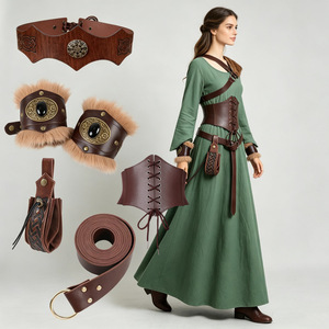 Chal de lana sintética estilo armadura medieval retro con <span class=keywords><strong>un</strong></span> solo hombro descubierto para Halloween, Navidad, Carnaval, Cosplay, accesorios de disfraz para TV y cine - Product Image 4