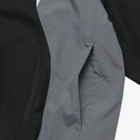 Ensemble de survêtement vintage color block pour homme avec logo personnalisé, veste légère doublée en mesh et pantalon large, 2 pièces
