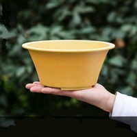 Dia.22cm H.9.8cm plastique classique rond bonsaï pot succulent planteur en plastique cactus pot avec bord