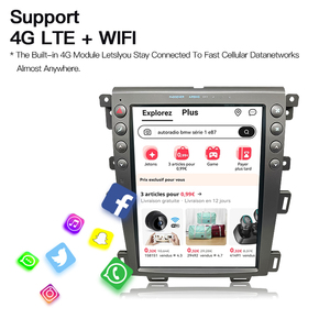 STWEI Autoradio Android 14 da 12,1 Pollici per <span class=keywords><strong>Ford</strong></span> <span class=keywords><strong>Edge</strong></span> 2011-2014, GPS, Navigatore, Lettore Multimediale, Schermo Tesla, BT, 4G, WIFI, DSP, Carplay Auto - Product Image 6