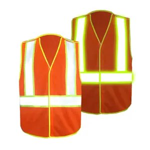 Canada Style 5-Point Breakaway Safety Vest with Hook and Loop 7cm Hi-Viz Reflective Tape Security Safety Vest