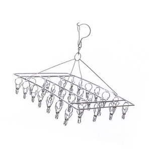 Hot sales square shape clothes hanger clips stainless steel socks hanger peg