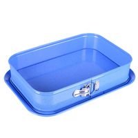 Casseroles de cuisson antiadhésives en acier au carbone RTS, poêles à pression avec fond amovible, moules à gâteaux de forme carrée et ronde