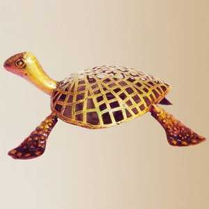 Artistic Metal Tortoise Figurine Premium Antique Finish Handmade Decor <b>Piece</b> Suitable for Home Office and Vastu Enhancements - Product Image 4