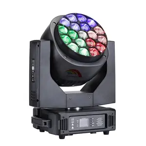 Iluminação de efeito de palco super dj, olho de abelha 19x15w, lâmpadas móveis com base em led, argila paquistanês B-EYE k10