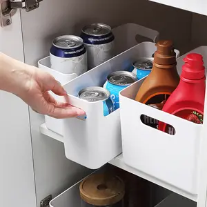흰색 쌓을 수있는 음식 보관함 식료품 저장실 냉장고 캐비닛 주방 조직 보관 과일 요구르트 냉동고