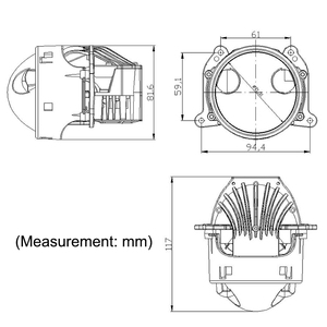 Lentilles de projecteur LED de 3 pouces, phares de voiture modifiés Bi-LED pour <span class=keywords><strong>Toyota</strong></span> Agya Auris Probox Voxy Passo Fortuner, voitures, véhicules D70C - Product Image 6