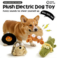 Jouet pour chien, peluche électrique, rechargeable, balle vibrante, hérisson sonore, peluche vocale, chiot, Bichon