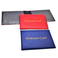 Porte-cartes d'identité en cuir PVC souple personnalisé Porte-cartes de sécurité sociale Porte-cartes Medicare en plastique portable Protecteur de porte-cartes