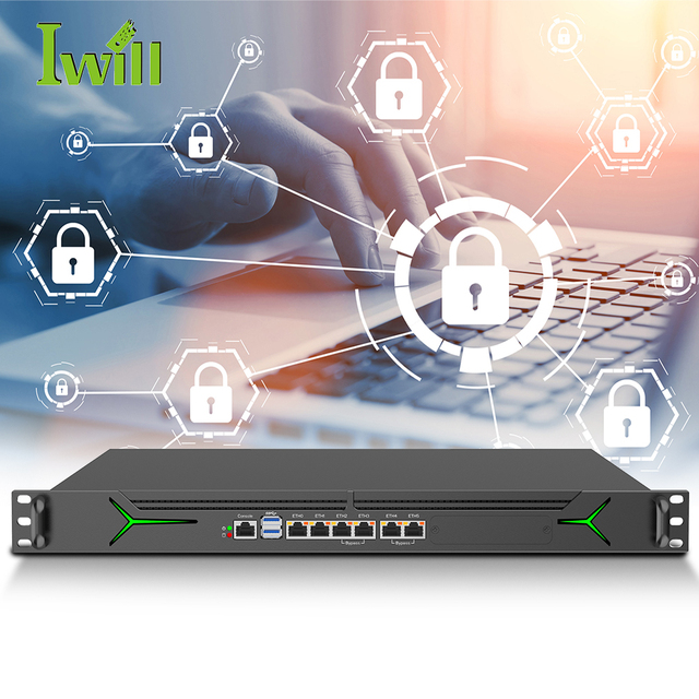 Iwill 1u Firewall 12th 13th Gen 6 Lan 4 Spf Rack Firewall Router Network Security Server