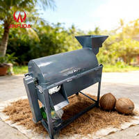 Machine de broyage durable pour fibres de coco, machine d'extraction de fibres de coco pour la fabrication de tapis et de cordes en fibre de coco