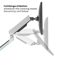 Support de bras de moniteur de jeu à ressort mécanique LDT54-C012L 17-32 pouces 9 kg avec éclairage RVB, support de montage d'écran d'ordinateur