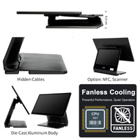 Système de point de vente sans fil PSJ8100, écran tactile capacitif 10 points, lecteur de code NFC/QR, Bluetooth/Wi-Fi 6 pour caisse enregistreuse de restaurant