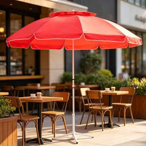 Parasol de plage double couche 150 cm, imperméable et résistant aux UV, pour terrasse, piscine, jardin, stand de vente - Product Image 1