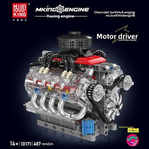 MUID KING Modellino <span class=keywords><strong>di</strong></span> Motore V8 in Scala 1:8, Blocchi <span class=keywords><strong>di</strong></span> Costruzione Meccanici in Plastica, Giocattolo per Ragazzi - Product Image 2