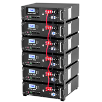 Batterie LiFePO4 48V 5,12 kWh 3U améliorée pour montage mural et empilable, 6000 cycles, pour onduleur solaire domestique hors réseau