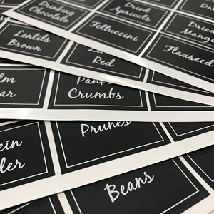 <b>Kitchen</b> Storage <b>Labels</b> Blackboard Style PVC Stickers Cabinet Pantry Organizers Minimalist Design Eco Friendly Laser Printed - Product Image 2