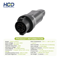 Adaptateur de charge pour véhicule électrique HcD J1772 Type 1 vers NACS, AC 110-250V, IP55/67, pour Tesla Model 3 Y S X, connecteur de chargeur de véhicule électrique NACS