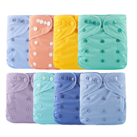 Elinfant Couche lavable réutilisable en tissu suédé réglable 3-15 kg, prête à l'emploi, moins chère, avec poche intérieure pour bébé