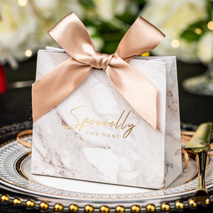 Caja de Regalo de Cartó<span class=keywords><strong>n</strong></span> con Diseño de Mármol Blanco, Forro de Esponja, Cinta Decorativa para Bodas, Recuerdos de Dulces/<span class=keywords><strong>Chocolate</strong></span>, Impresió<span class=keywords><strong>n</strong></span> con Laminado Mate - Product Image 3