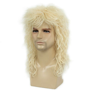 Europeo y americano Retro 60s textura permanente rizos de maíz dorado Pelo Largo hombres japonés de gama alta Kani Karen Peluca de cabeza completa - Product Image 2