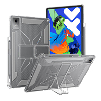 Étui de tablette transparent antichoc en TPU avec support et emplacement pour stylet pour Lenovo Pad Pro 12.7"/2025/ Idea Tab Pro (TB373FU/TB375FC)